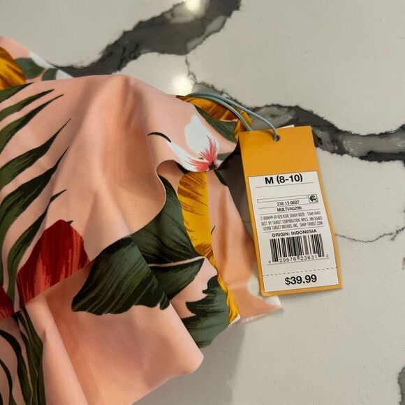 Kona Sol Double Flounce Front High
Coverage One Piece Swimsuit Medium - Picture 2 of 4